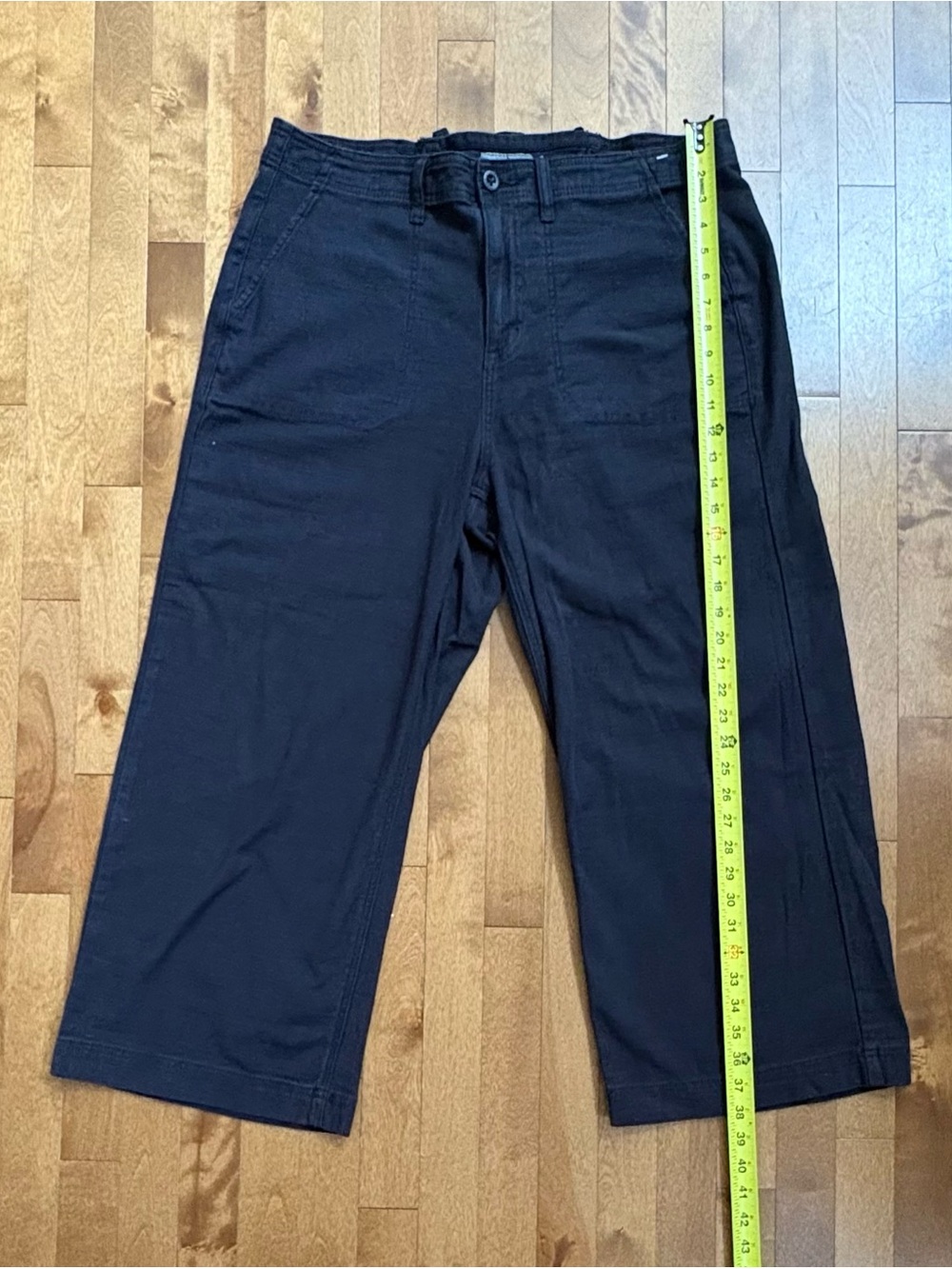 Torrid Black Wide-Leg Lace-Up Back Utility Crop Pants Size 18 - Picture 6 of 14